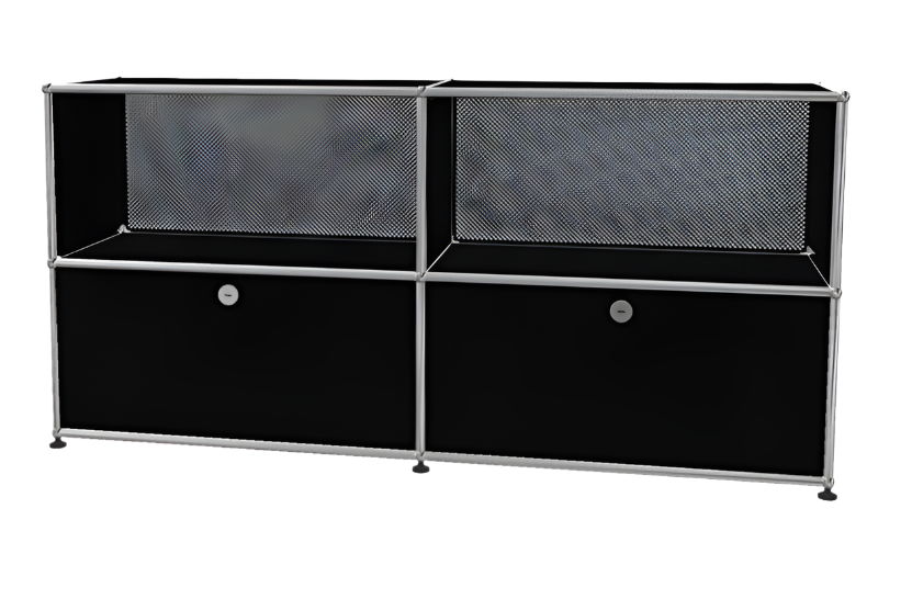 USM Haller Closed Storage Credenza C2A - With Perforated Inside upper Panels storage USM 