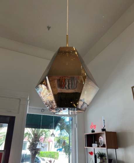 CUT TALL SUSPENSION LAMP***Floor Sample*** Gold-Tom Dixon