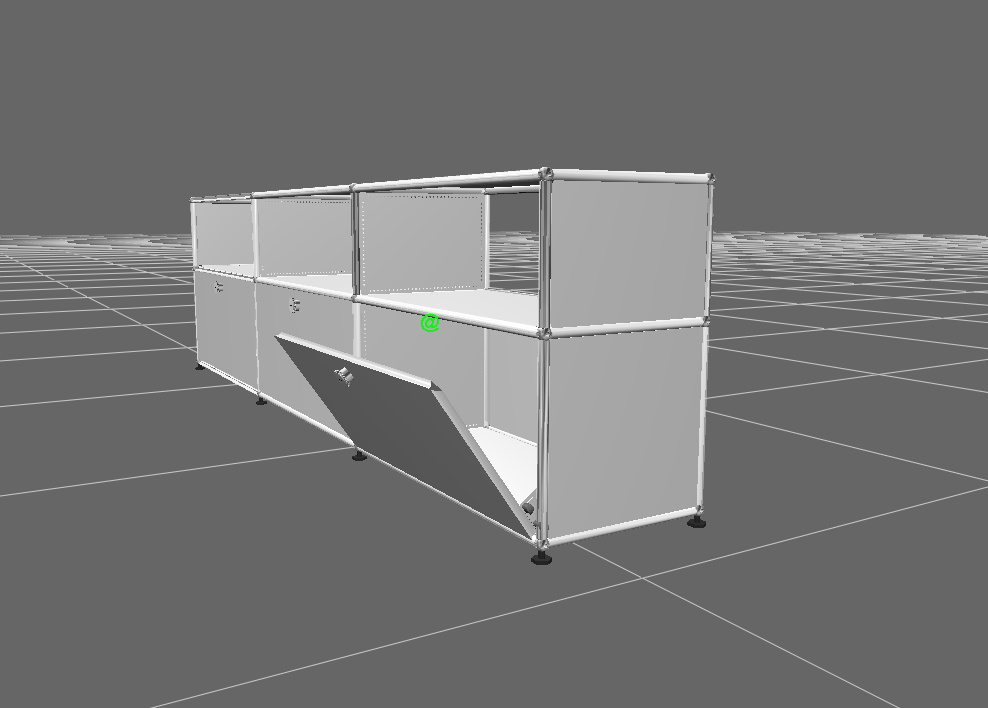 USM Haller Custom - Violeta Roman 3x3-Wheels-White