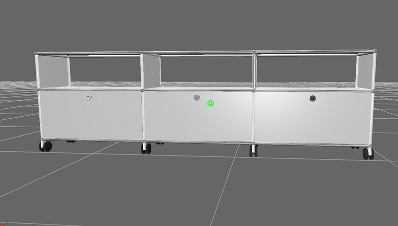 USM Haller Custom - Violeta Roman 3x3-Wheels-White