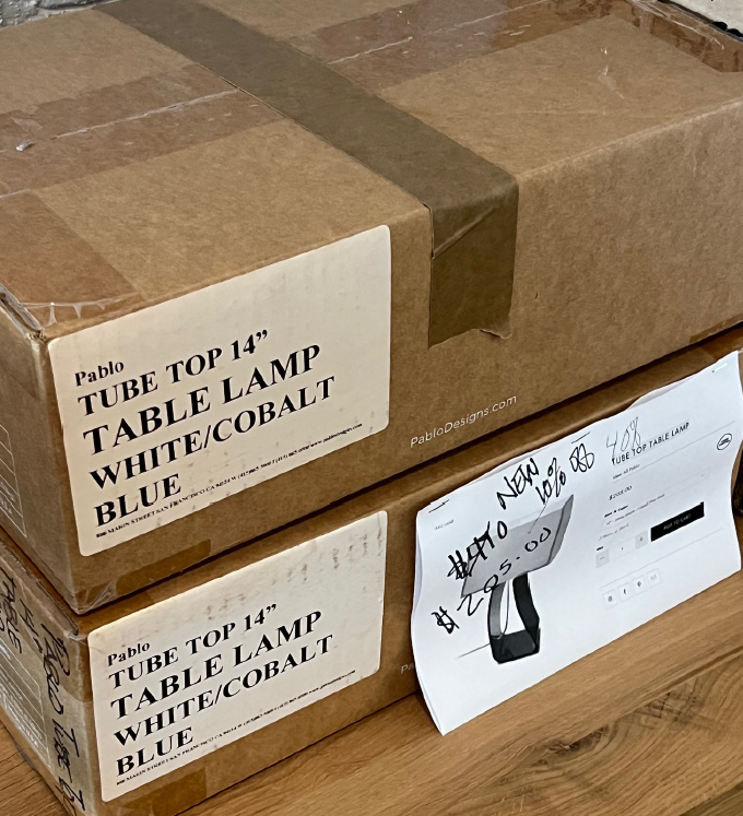 Tube Top Table Lamp ***Warehouse Sale***New In Box