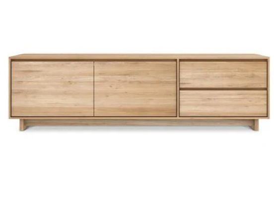 Oak Wave TV Cupboard - 2 Doors 3 Drawers***Moving Sale****