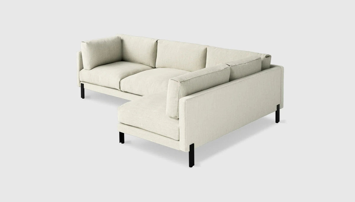 Silverlake Sectional Sofa Gus Modern Sutton Canvas Black Right Facing