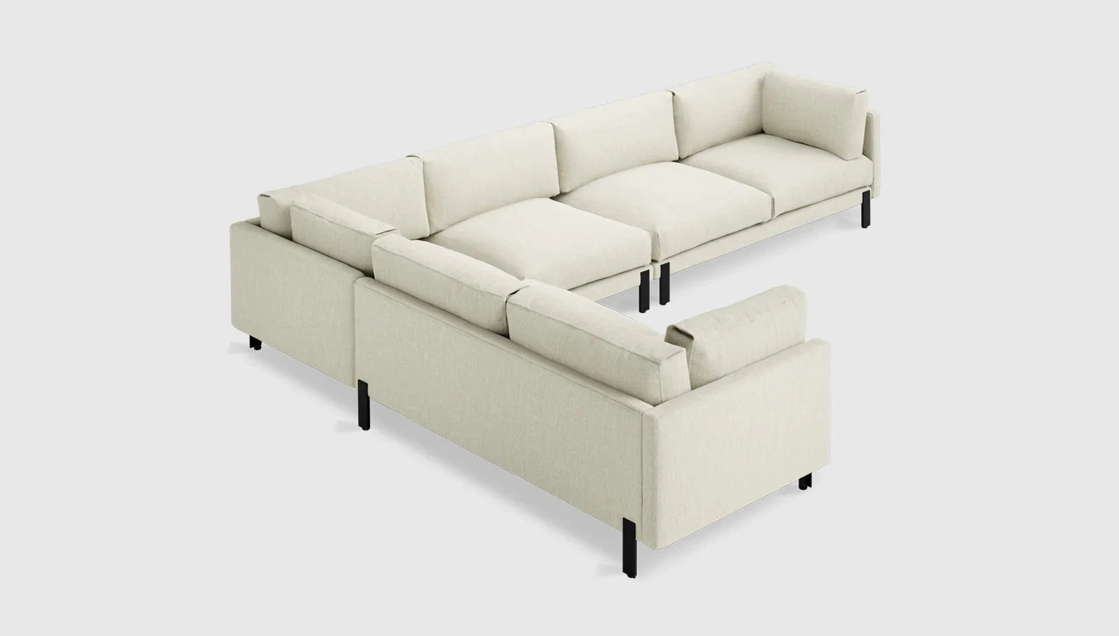 Silverlake XL Sectional Sofa Gus Modern Sutton Canvas Left Facing 