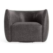 Council Swivel Lounge Chair lounge chair BluDot Slate Leather 