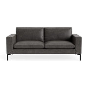 New Standard 78" Sofa Sofa BluDot Slate Leather - Black Legs 