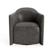 About Face Swivel Lounge Chair lounge chair BluDot Slate Leather 