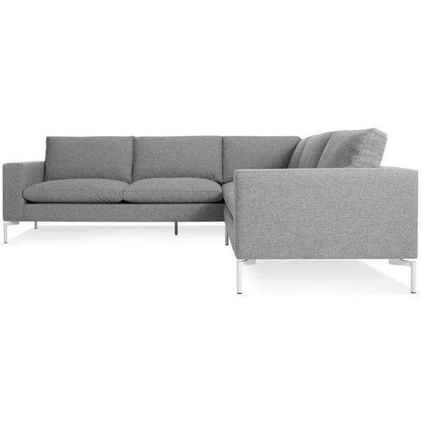 New Standard Sectional Sofa BluDot Left Spitzer Grey - White Legs 