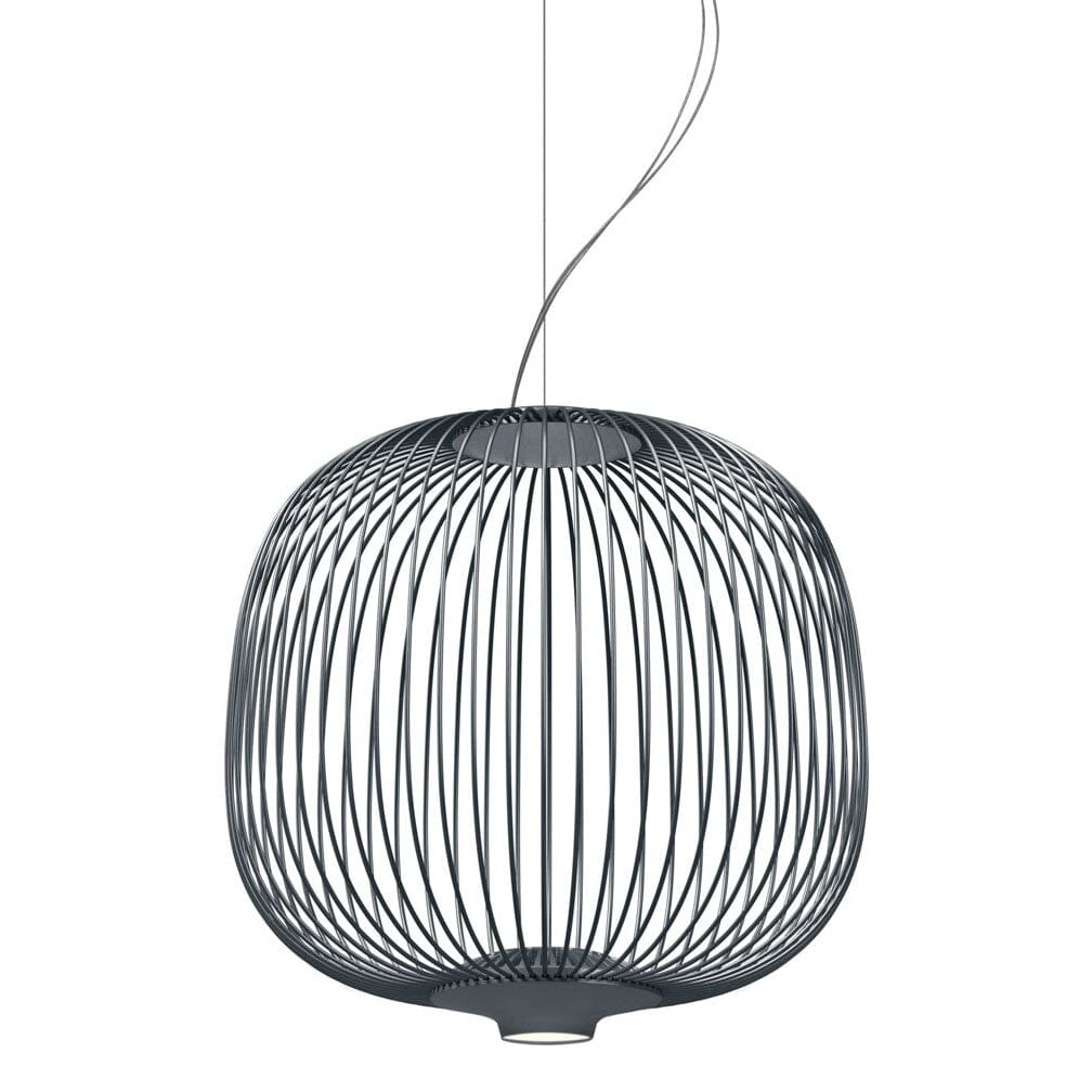 Spokes Led Suspension Lamp suspension lamps Foscarini Spokes 2 midi - graphite - 134" cord 