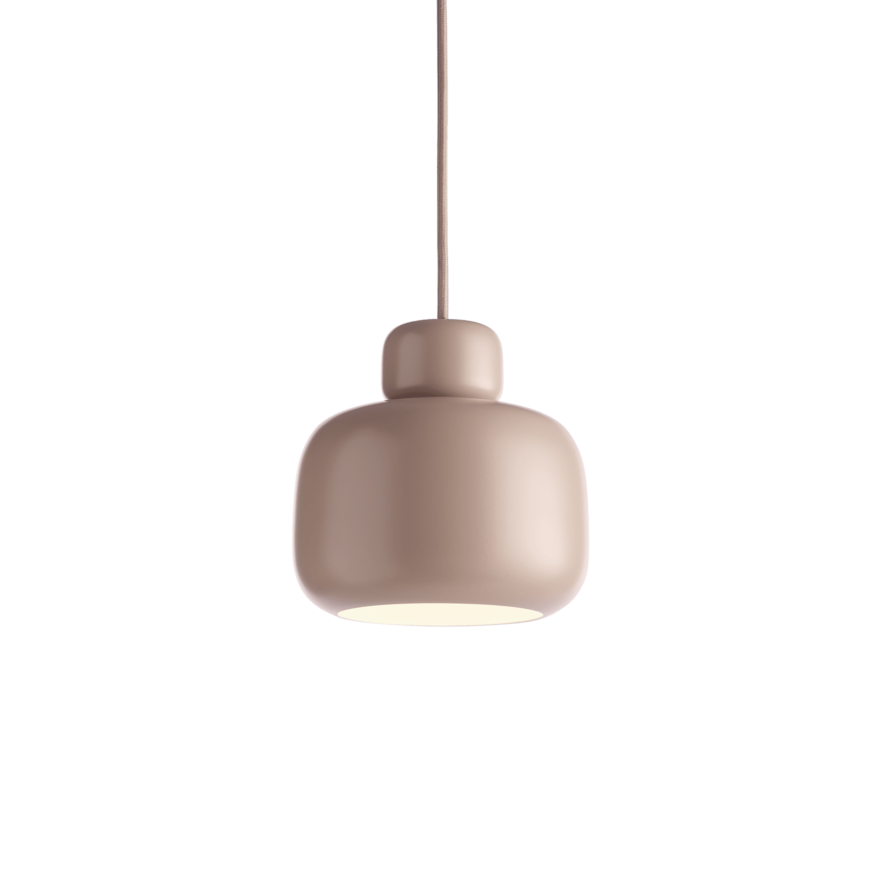 Stone Pendant Light hanging lamps Woud Dusty Rose 