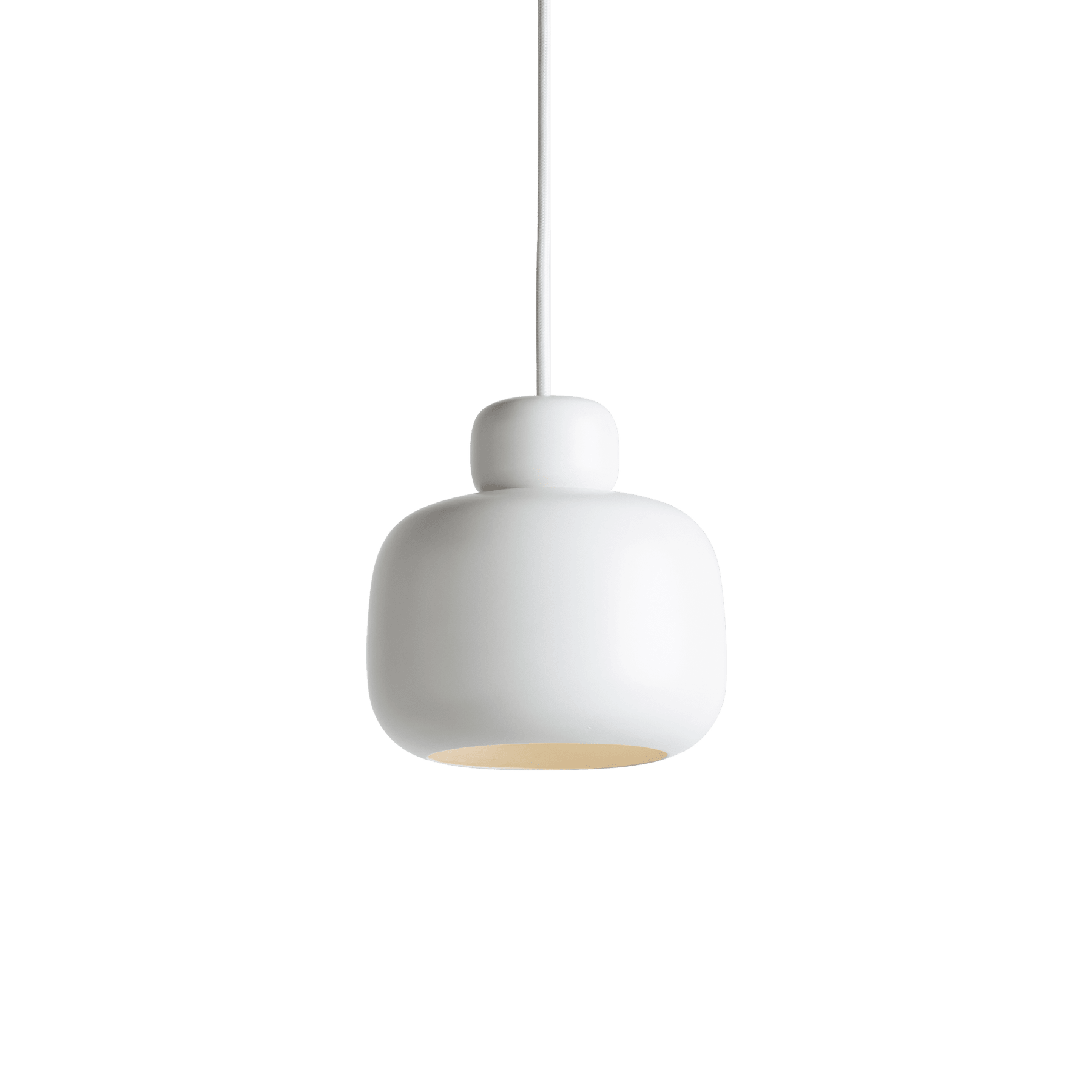 Stone Pendant Light hanging lamps Woud White 