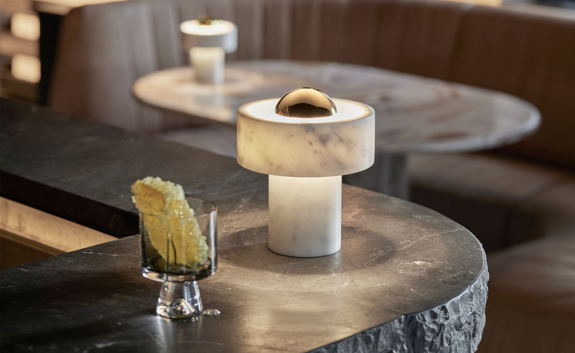 Stone Portable Table Lamp by Tom Dixon from Tom Dixon CA Modern Home