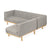 Mulholland Bi-Sectional Sofa Gus Modern Parliament Stone Ash Natural 