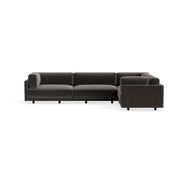 Sunday L Sectional Sofa sofa BluDot Storm Velvet Left 