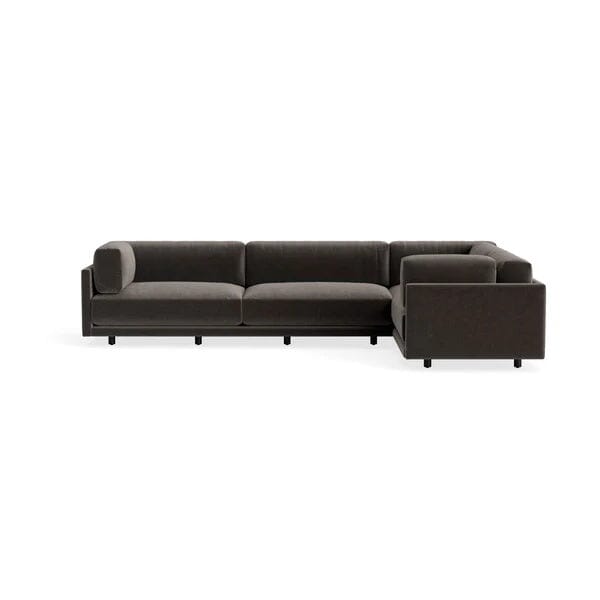 Sunday L Sectional Sofa sofa BluDot Storm Velvet Left 