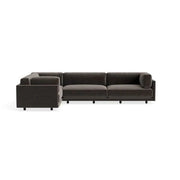 Sunday L Sectional Sofa sofa BluDot Storm Velvet Right 