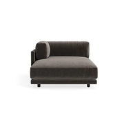 Sunday Chaise Chaise Longue BluDot Left Arm Storm Velvet 