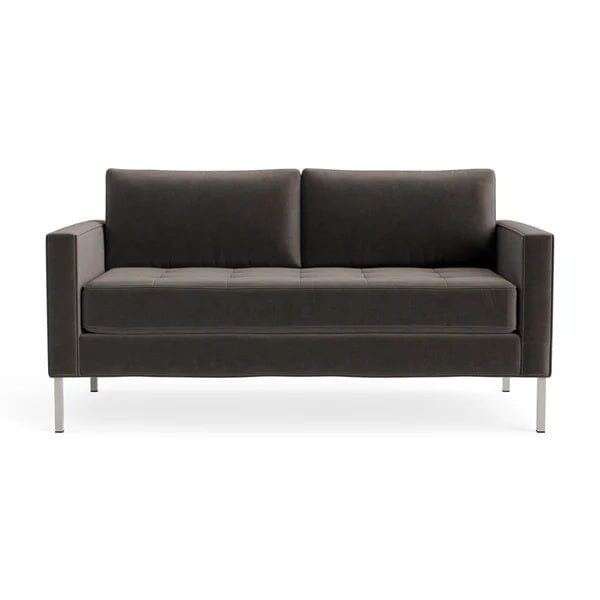 Paramount 66" Sofa Sofa BluDot Storm Velvet Stainless Steel 