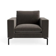 New Standard Lounge Chair lounge chair BluDot Storm Velvet - Black Legs 