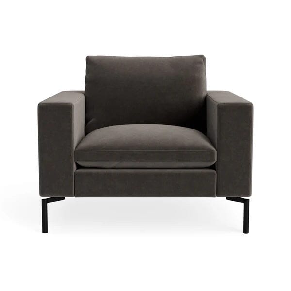 New Standard Lounge Chair lounge chair BluDot Storm Velvet - Black Legs 