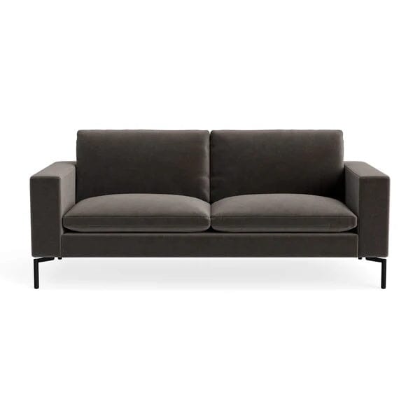 New Standard 78" Sofa Sofa BluDot Storm Velvet -Black Legs 