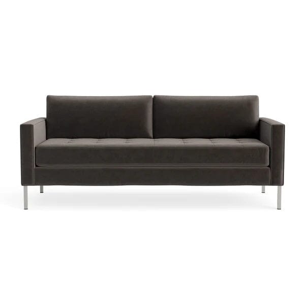 Paramount 80" Sofa Sofa BluDot Storm Velvet Stainless Steel 