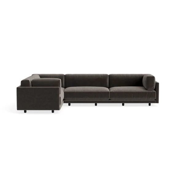Sunday Sofa w/ Chaise Sofa BluDot Right Arm Storm Velvet 