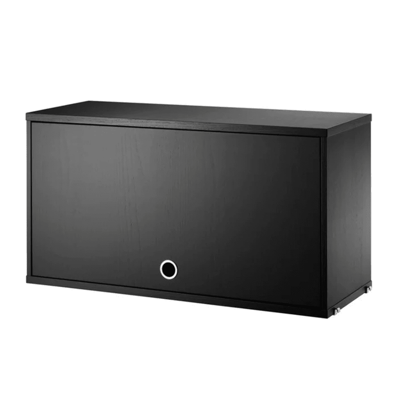 Cabinet with Flip Doors Cabinets String Furniture Large Black Stained Ash 