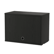 Cabinet with Flip Doors Cabinets String Furniture Small Black Stained Ash 