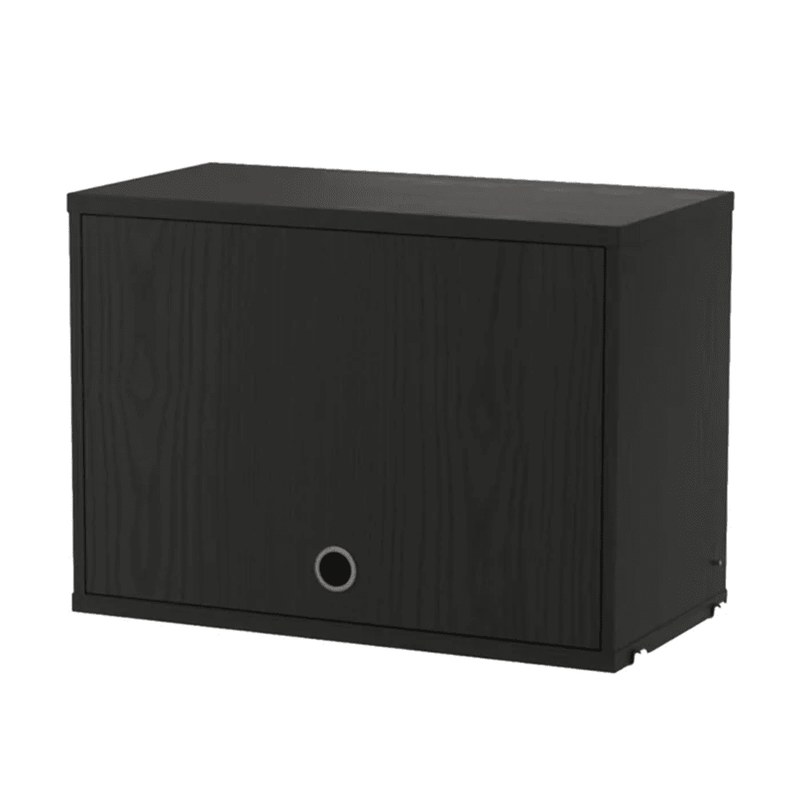 Cabinet with Flip Doors Cabinets String Furniture Small Black Stained Ash 
