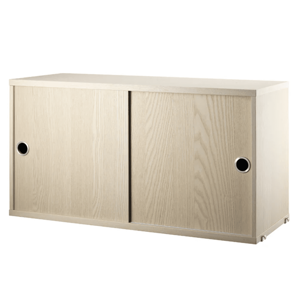 Cabinet with Sliding Doors Cabinets String Furniture Ash 