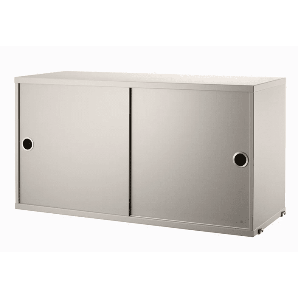 Cabinet with Sliding Doors Cabinets String Furniture Beige 