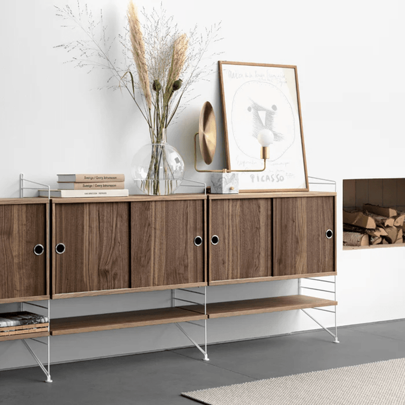 Cabinet with Sliding Doors Cabinets String Furniture 