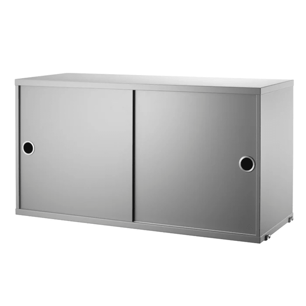 Cabinet with Sliding Doors Cabinets String Furniture Grey 