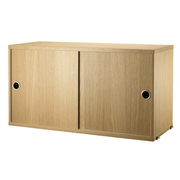Cabinet with Sliding Doors Cabinets String Furniture Oak 