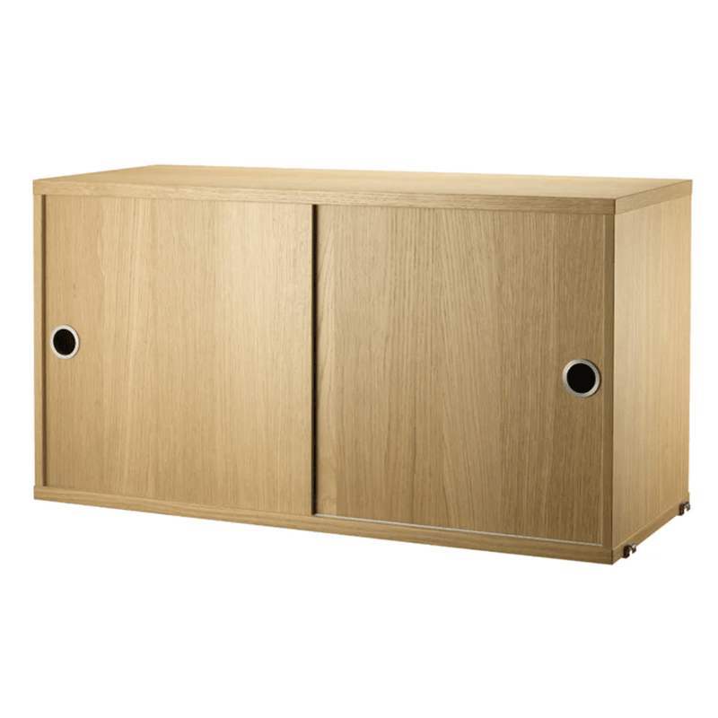 Cabinet with Sliding Doors Cabinets String Furniture Oak 