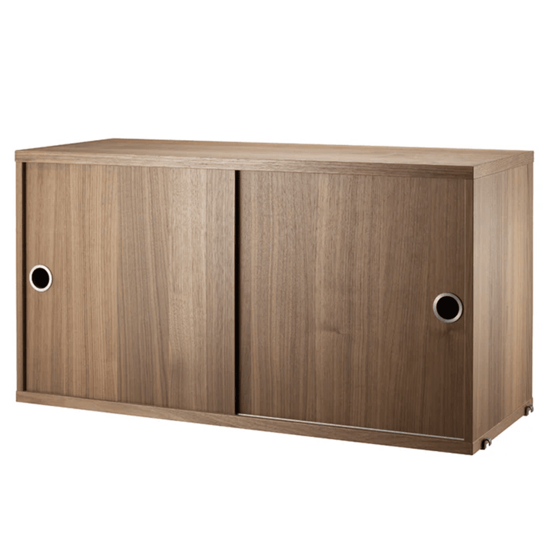 Cabinet with Sliding Doors Cabinets String Furniture Walnut 