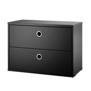 Chest with Drawers Cabinets String Furniture 22.8 Black Stained Ash 