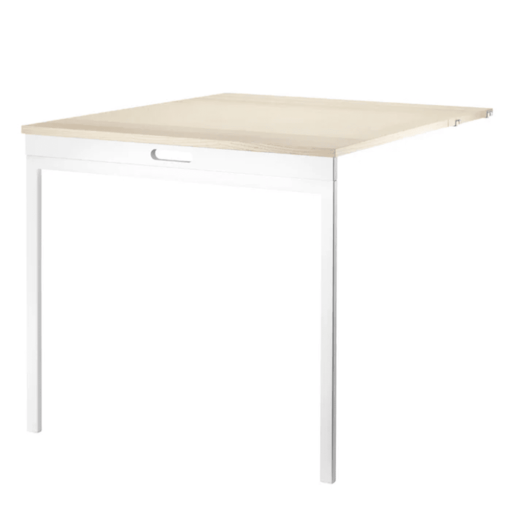 Folding Table Shelves String Furniture Ash / White 