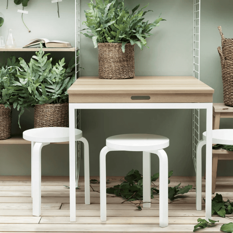 Folding Table Shelves String Furniture 