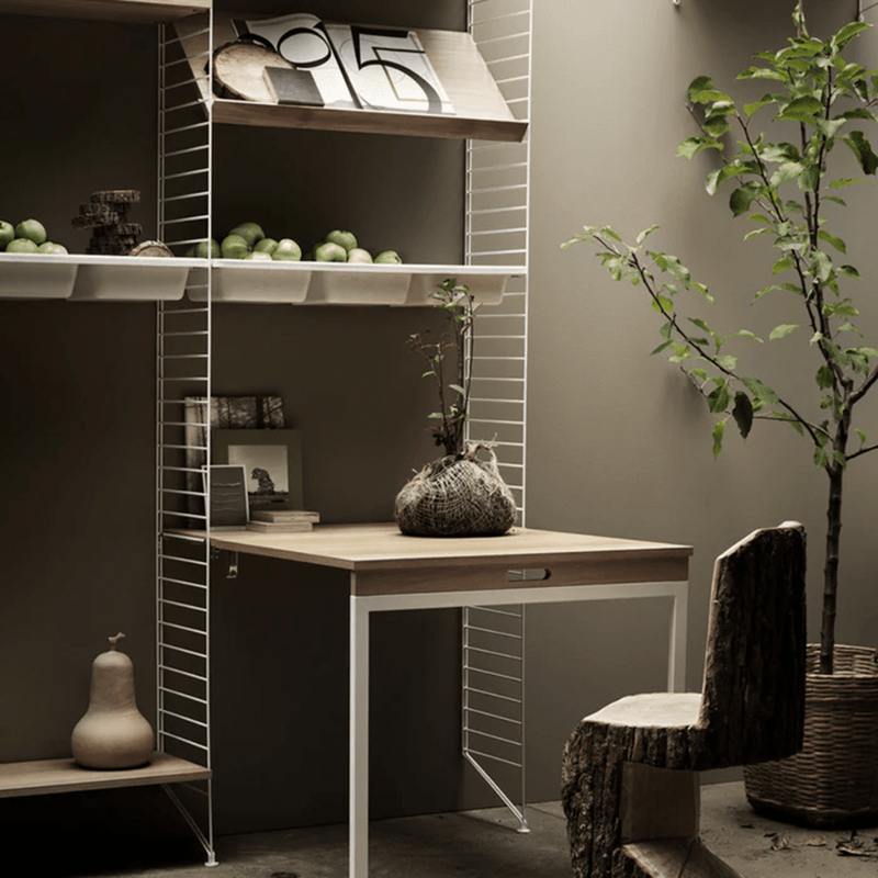 Folding Table Shelves String Furniture 