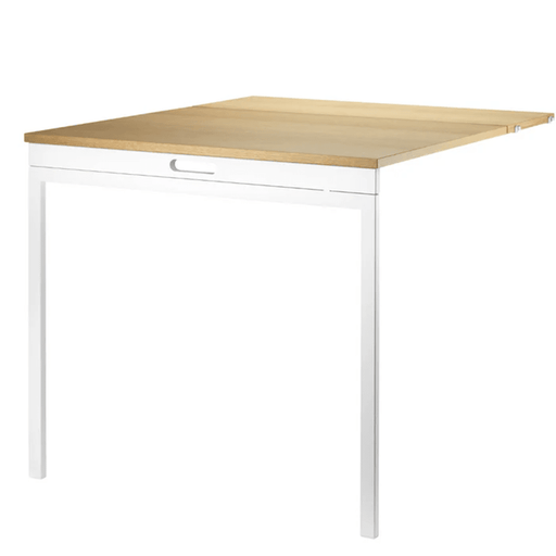 Folding Table Shelves String Furniture Oak / White 
