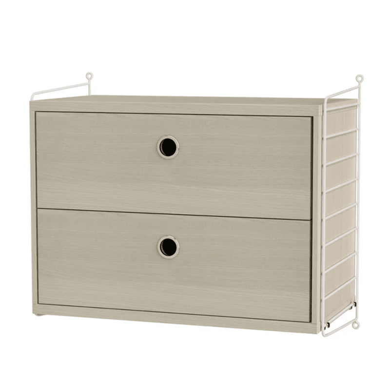 String Bedroom A Drawer String Furniture Ash / White 