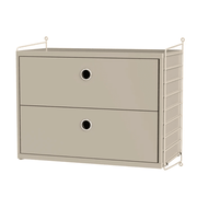 String Bedroom A Drawer String Furniture Beige / Beige 
