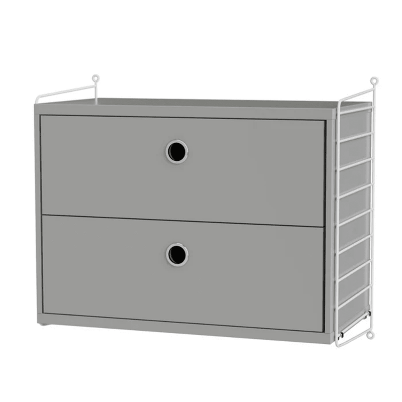 String Bedroom A Drawer String Furniture Grey / White 