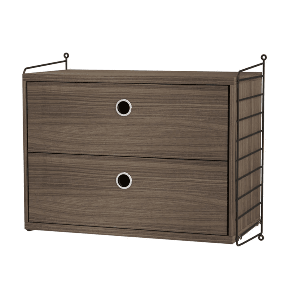 String Bedroom A Drawer String Furniture Walnut / Black 