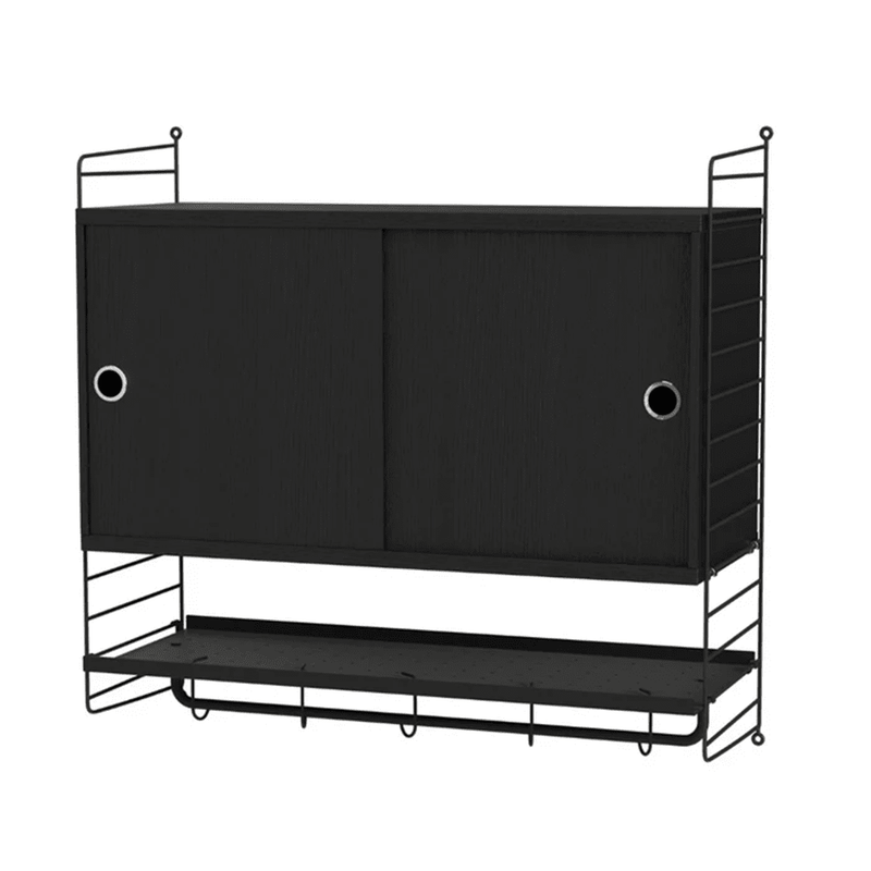 String Bedroom F Shelves String Furniture Black Stained Ash / Black 
