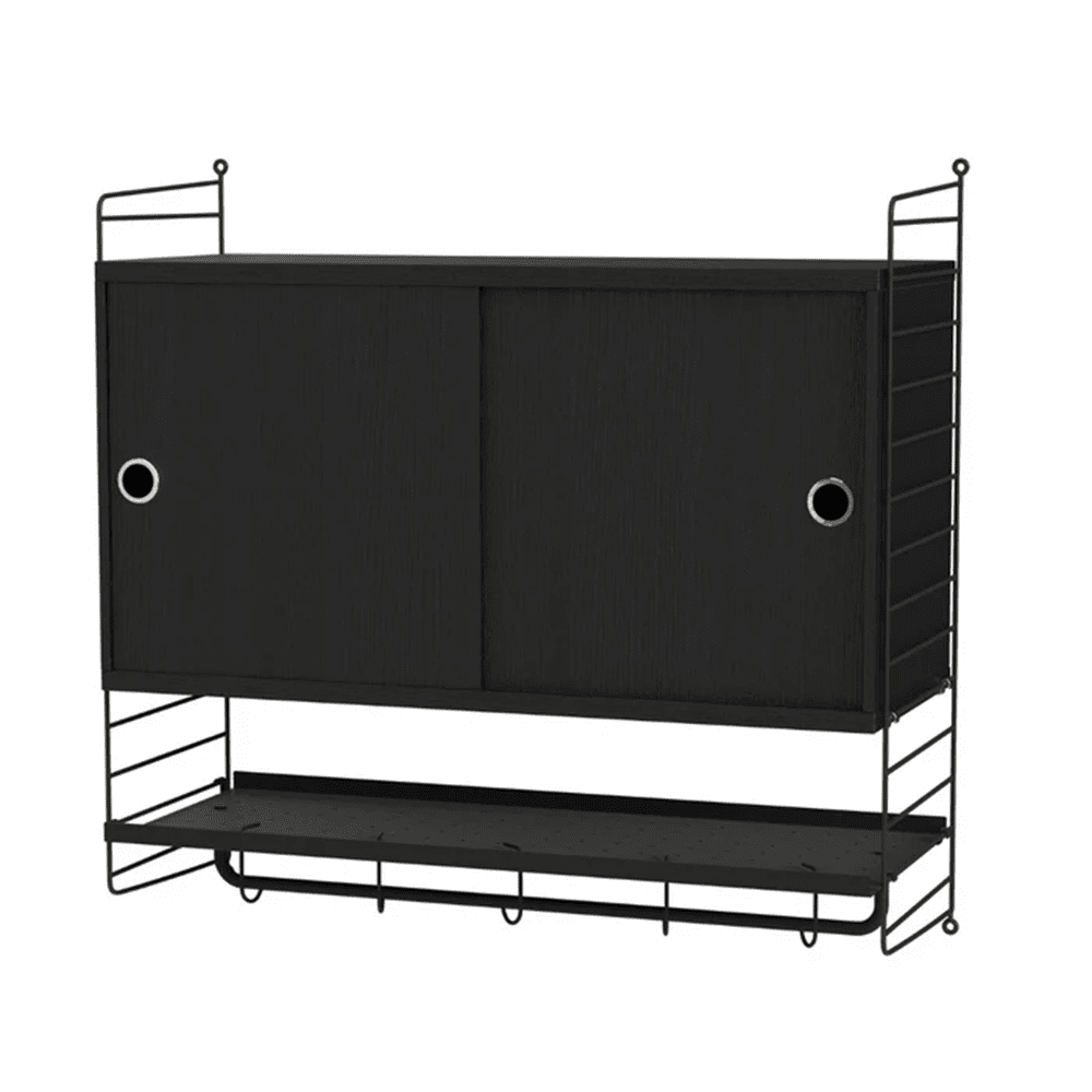 String Bedroom F Shelves String Furniture Black Stained Ash / Black 