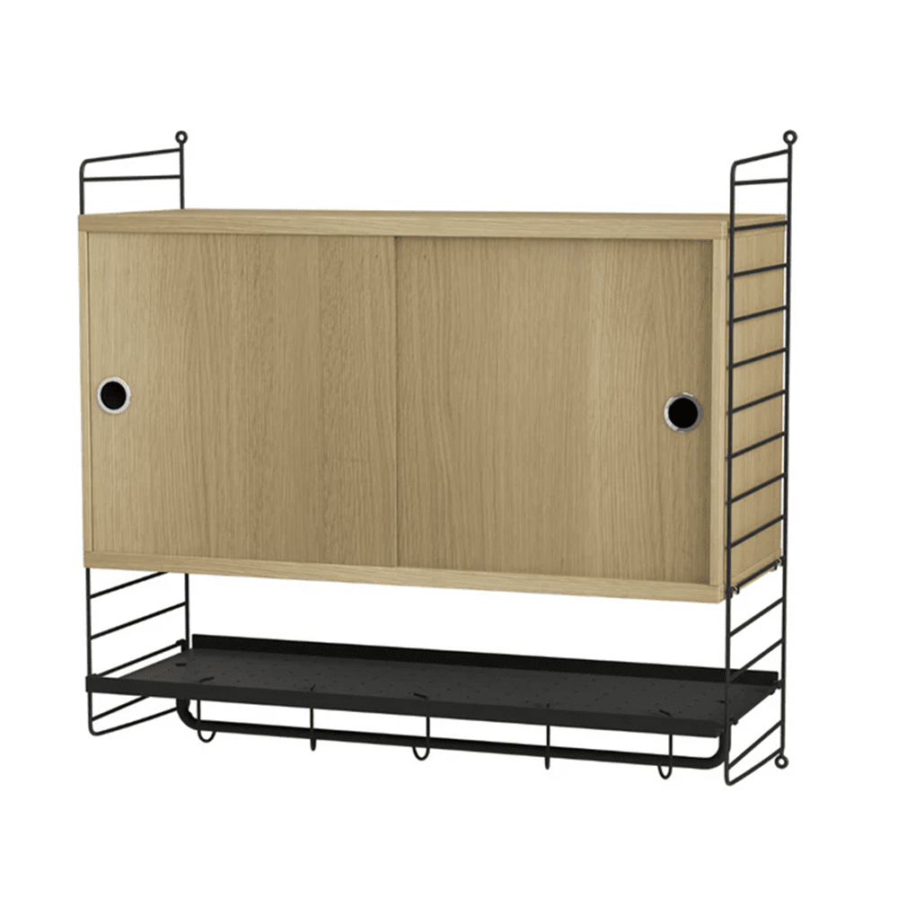 String Bedroom F Shelves String Furniture Oak / Black 