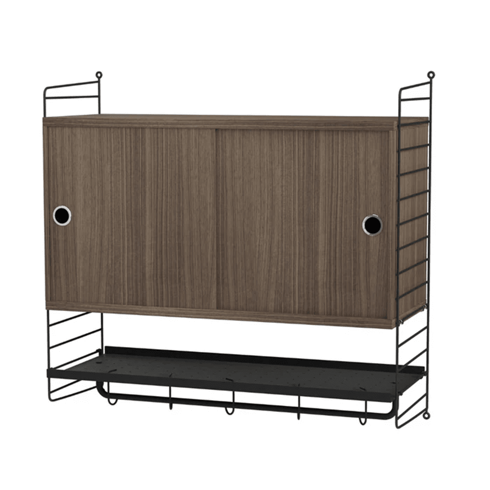 String Bedroom F Shelves String Furniture Walnut / Black 
